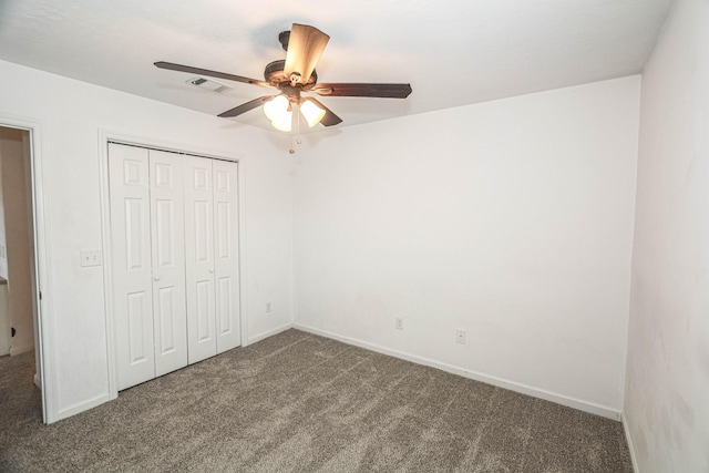 944 Cannock St, Grovetown, GA 30813 - unfurnished bedroom with carpet, a closet, and ceiling fan