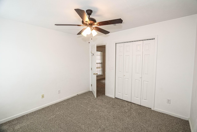 944 Cannock St, Grovetown, GA 30813 - unfurnished bedroom featuring carpet, a closet, and a ceiling fan