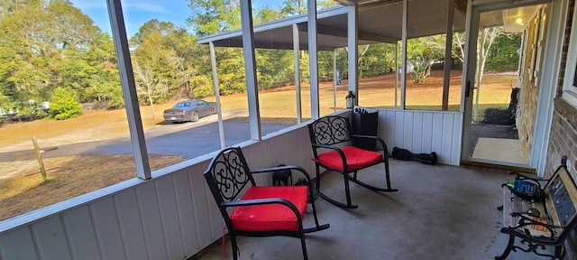 view of sunroom