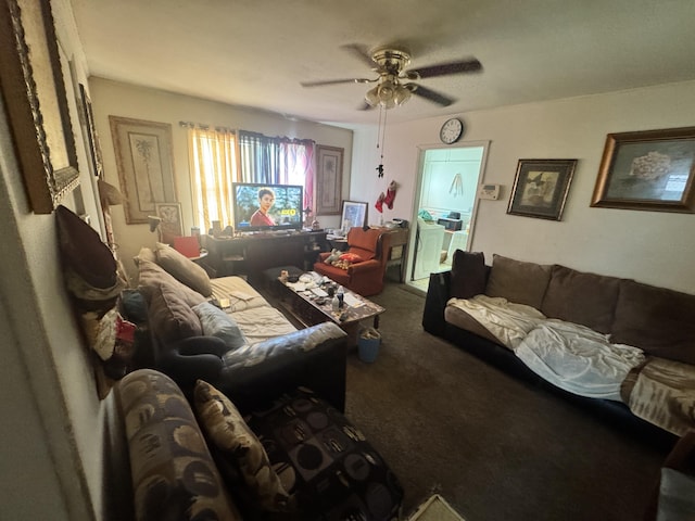 2916 Whistler Ln, Augusta, GA 30906 - living area with carpet and ceiling fan