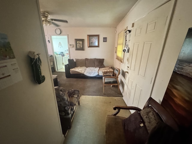 2916 Whistler Ln, Augusta, GA 30906 - carpeted living area featuring a ceiling fan