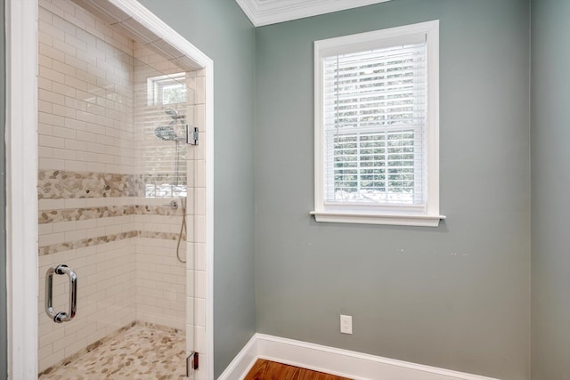 4142 Rivermont Dr, Evans, GA 30809 - full bathroom with a shower stall and ornamental molding