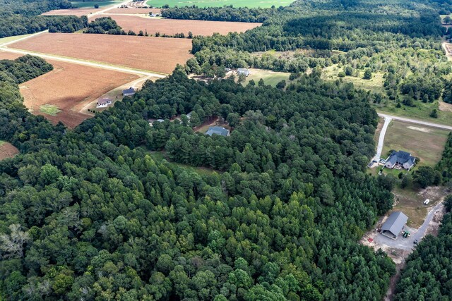 aerial view with a rural view