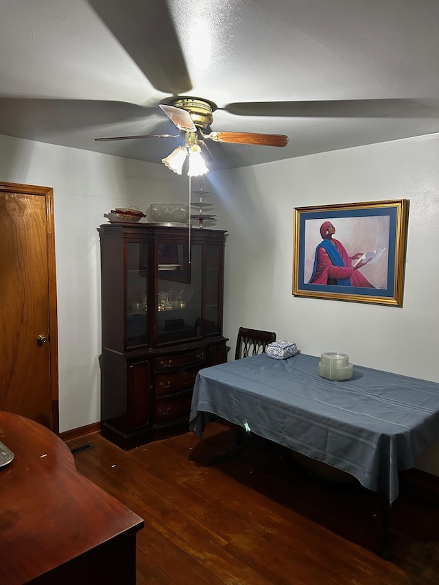 412 W 9th St, Waynesboro, GA 30830 - bedroom featuring hardwood / wood-style flooring and ceiling fan