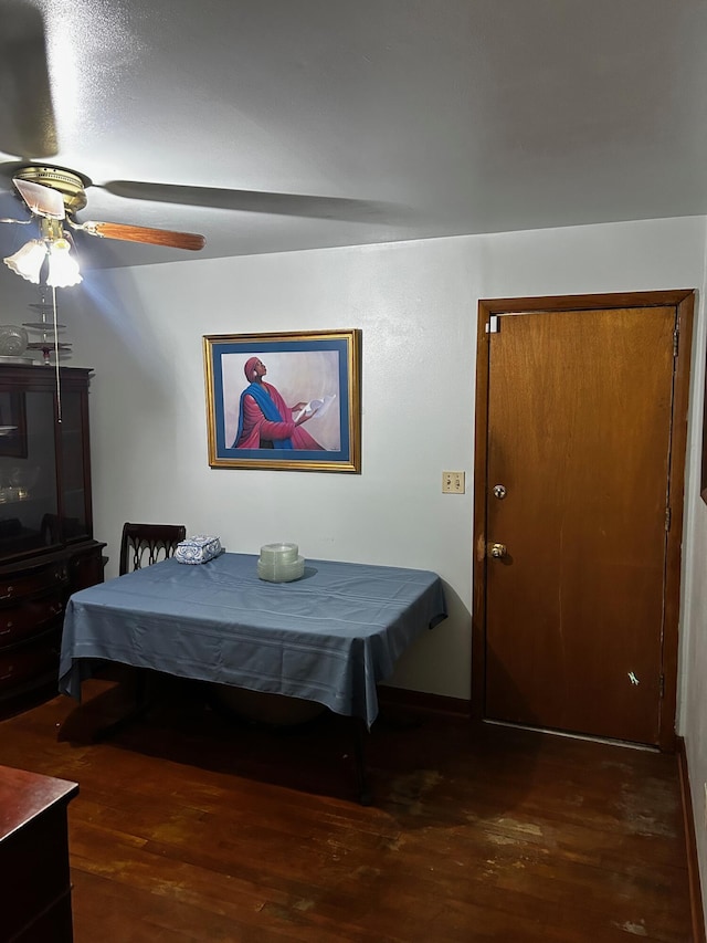 412 W 9th St, Waynesboro, GA 30830 - interior space featuring pool table, ceiling fan, and wood finished floors