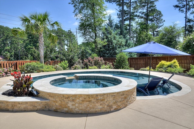 4315 Pierwood Way, Evans, GA 30809 - view of pool with an in-ground hot tub and view of scattered trees