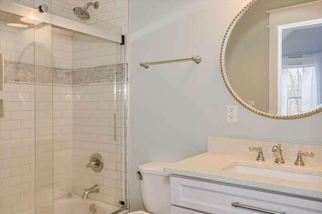 649 Bent Creek Dr, Evans, GA 30809 - bathroom featuring vanity, toilet, and washtub / shower combination