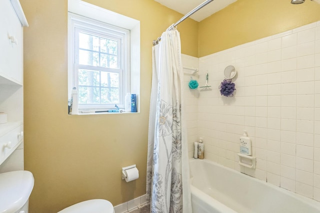 2917 Westchester Ct, Augusta, GA 30909 - bathroom featuring toilet and shower / tub combo with curtain
