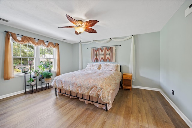 534 Creekridge Rd, Aiken, SC 29803 - bedroom with wood finished floors and a ceiling fan