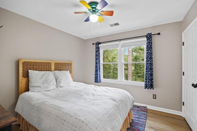 534 Creekridge Rd, Aiken, SC 29803 - bedroom with wood finished floors and ceiling fan