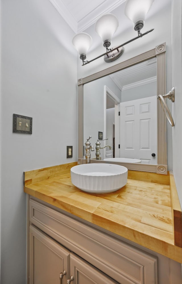 534 Creekridge Rd, Aiken, SC 29803 - bathroom with ornamental molding and vanity