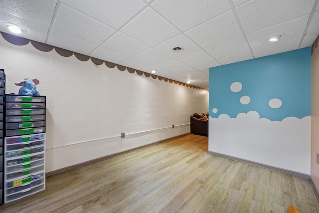 534 Creekridge Rd, Aiken, SC 29803 - finished basement with a paneled ceiling and wood finished floors
