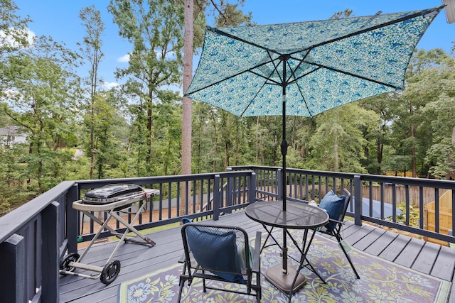 534 Creekridge Rd, Aiken, SC 29803 - wooden terrace featuring grilling area