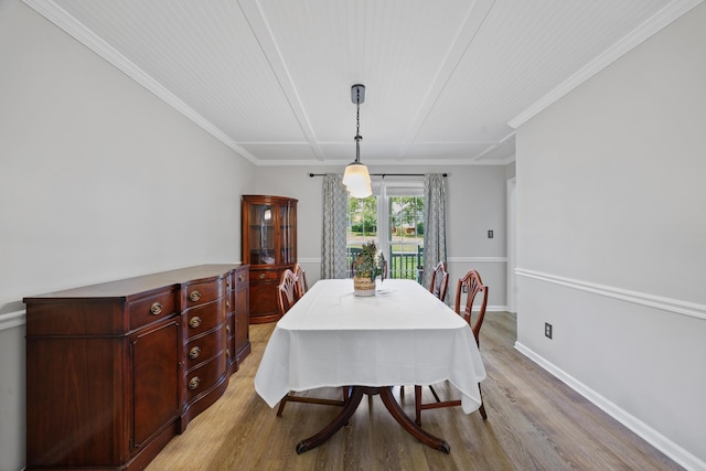 534 Creekridge Rd, Aiken, SC 29803 - dining area with light wood-type flooring and ornamental molding