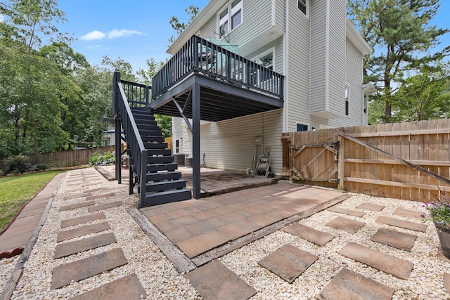 534 Creekridge Rd, Aiken, SC 29803 - view of patio / terrace with a wooden deck, stairway, and a gate