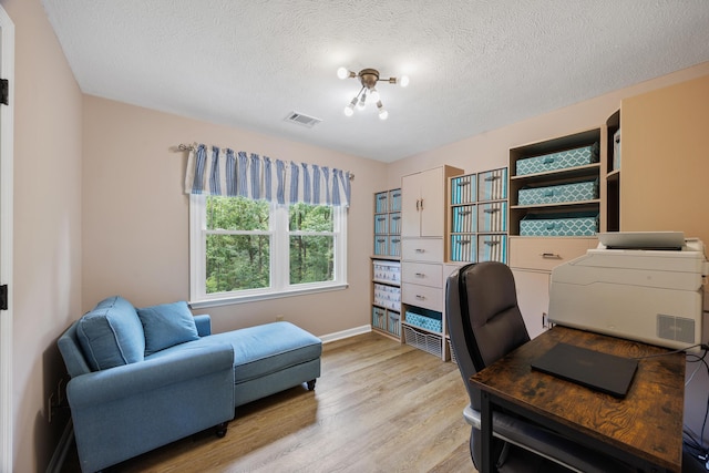 534 Creekridge Rd, Aiken, SC 29803 - office area with light wood-style floors and a textured ceiling