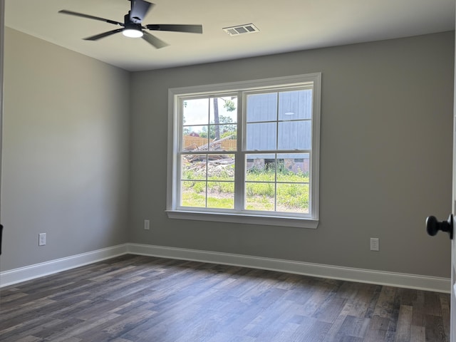 3112 Fieldstone Cir, Augusta, GA 30907 - unfurnished room featuring dark wood finished floors, baseboards, and a ceiling fan