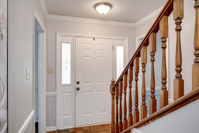 123 Sugar Maple Ln, Martinez, GA 30907 - entrance foyer with ornamental molding, plenty of natural light, and stairs