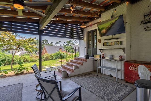 3011 Fox Spring Rd, Augusta, GA 30909 - view of patio / terrace featuring ceiling fan
