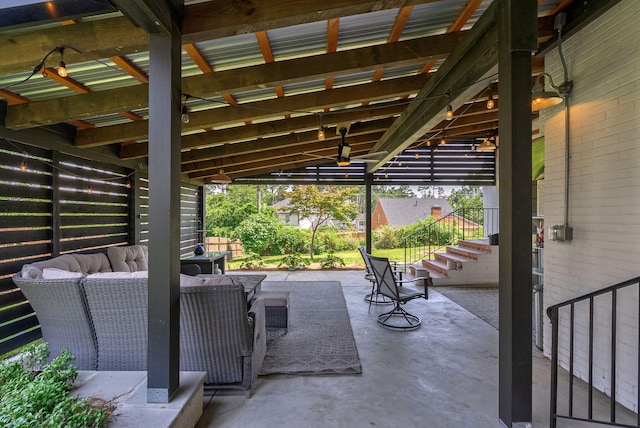 3011 Fox Spring Rd, Augusta, GA 30909 - view of patio / terrace featuring stairway and an outdoor living space