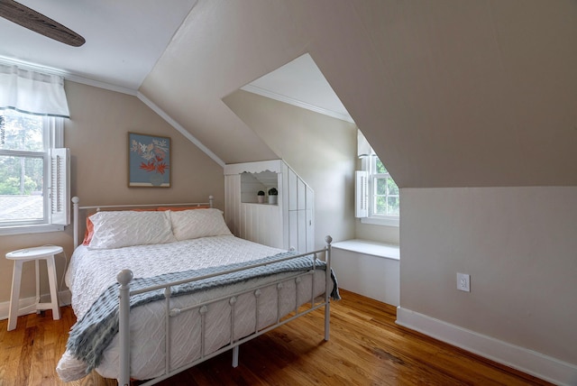 3011 Fox Spring Rd, Augusta, GA 30909 - bedroom featuring wood finished floors and vaulted ceiling