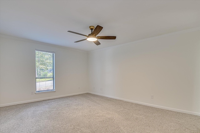 715 Gentlewind Ln, Martinez, GA 30907 - unfurnished room featuring crown molding, light carpet, and a ceiling fan