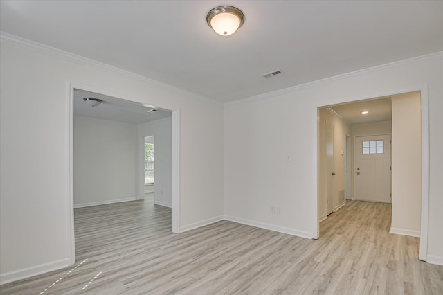 715 Gentlewind Ln, Martinez, GA 30907 - spare room with light wood finished floors and ornamental molding