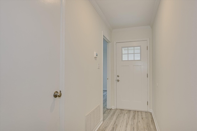 715 Gentlewind Ln, Martinez, GA 30907 - entryway with light wood-style floors and ornamental molding
