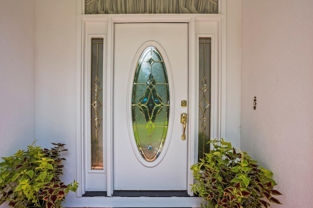 view of doorway to property