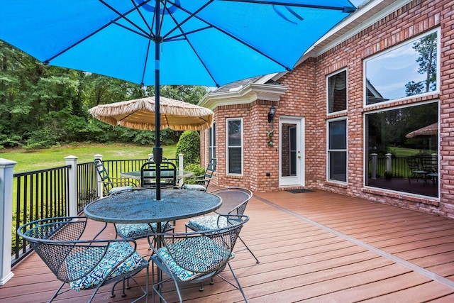 view of wooden deck