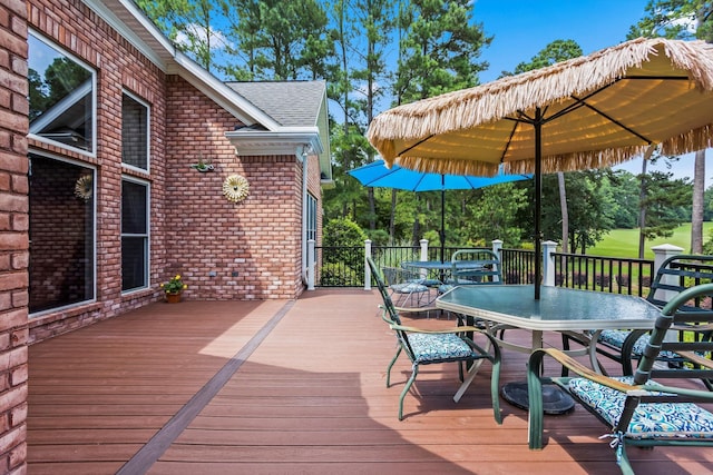 view of wooden terrace