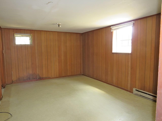 3414 Applejack Ter, Augusta, GA 30906 - below grade area with a baseboard radiator and wooden walls