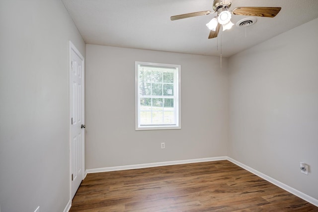 3204 Hillis Rd, Augusta, GA 30906 - spare room with wood finished floors and a ceiling fan