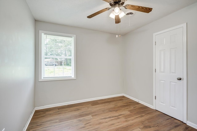 3204 Hillis Rd, Augusta, GA 30906 - spare room featuring wood finished floors and a ceiling fan
