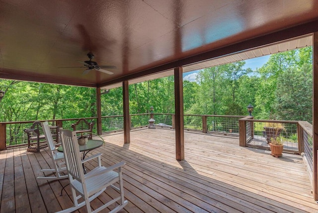 3287 Surrey Rd, Thomson, GA 30824 - wooden terrace featuring ceiling fan