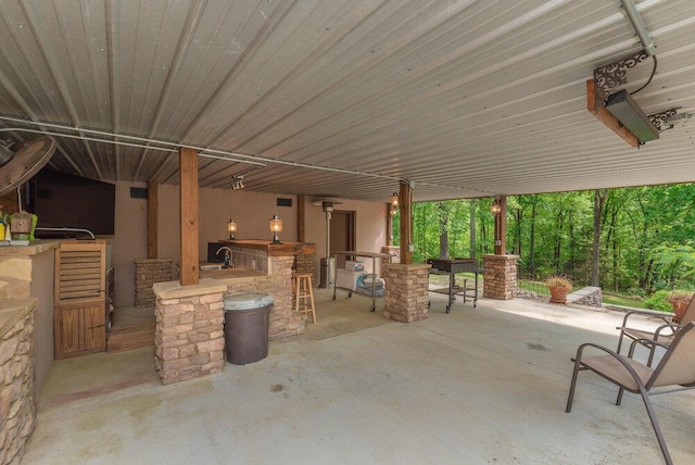 3287 Surrey Rd, Thomson, GA 30824 - view of patio featuring outdoor dry bar