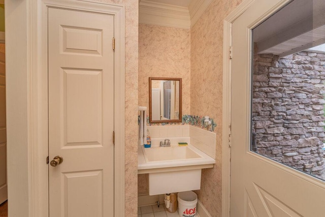 3287 Surrey Rd, Thomson, GA 30824 - bathroom with crown molding