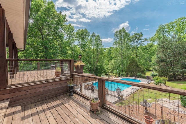 3287 Surrey Rd, Thomson, GA 30824 - wooden terrace featuring an outdoor pool and a jacuzzi