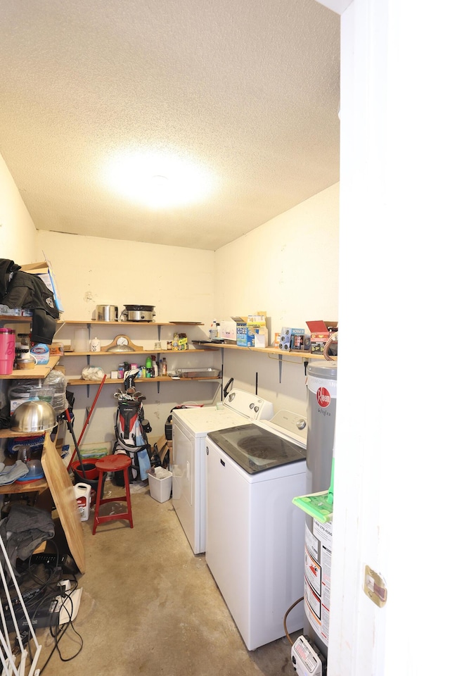 2530 Springwood Dr, Augusta, GA 30904 - washroom with washing machine and dryer and a textured ceiling