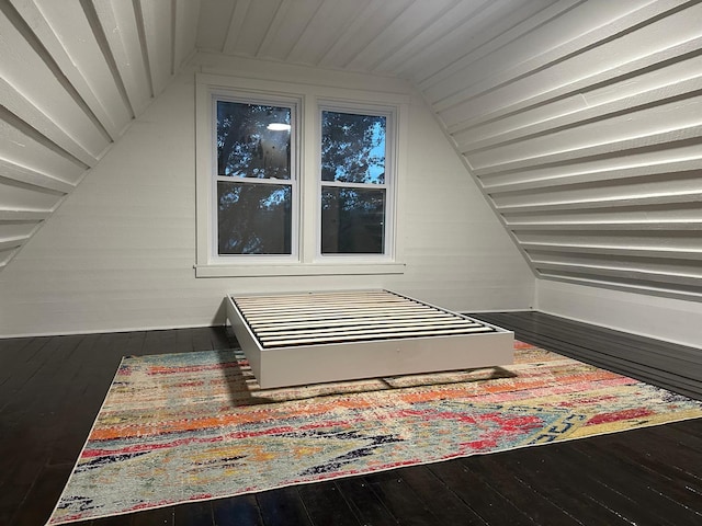 interior space with hardwood / wood-style flooring