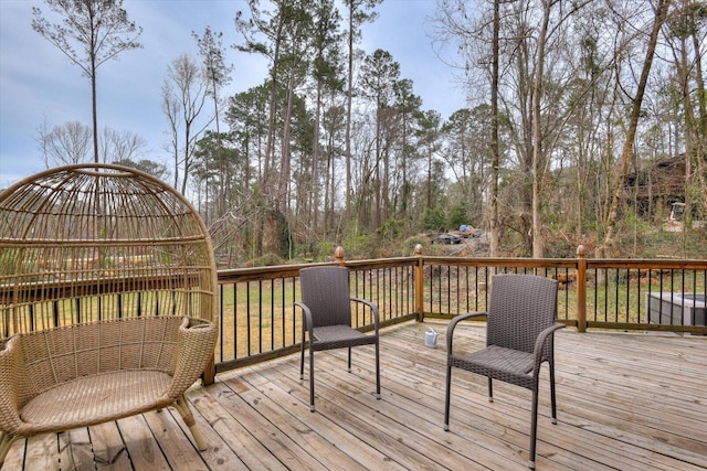 view of wooden terrace