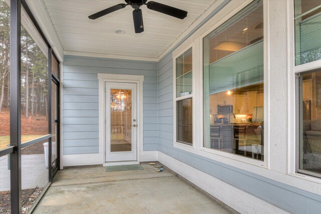 248 Amelia Dr, Mccormick, SC 29835 - sunroom / solarium featuring ceiling fan