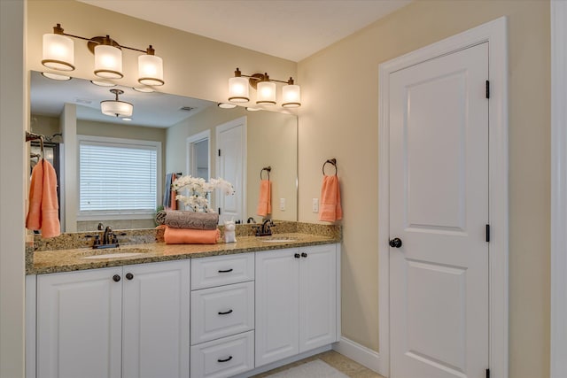 full bath with double vanity