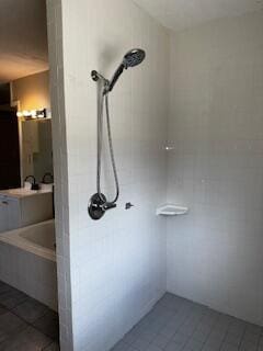 4512 Country Glen Cir, Grovetown, GA 30813 - bathroom featuring tile patterned floors and tiled shower