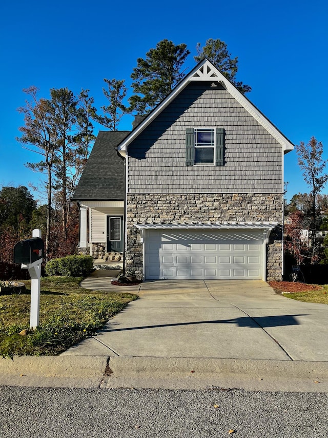 front of property featuring a garage