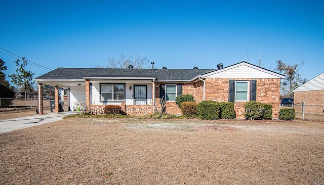 view of ranch-style house