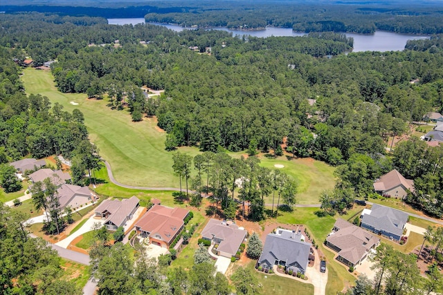 267 Fairway Dr, Mccormick, SC 29835 - aerial perspective of suburban area featuring a large body of water, a forest, and a golf club
