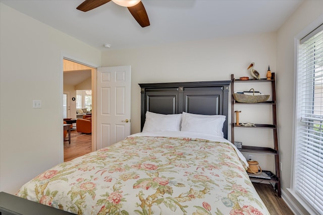 267 Fairway Dr, Mccormick, SC 29835 - bedroom with wood finished floors and a ceiling fan