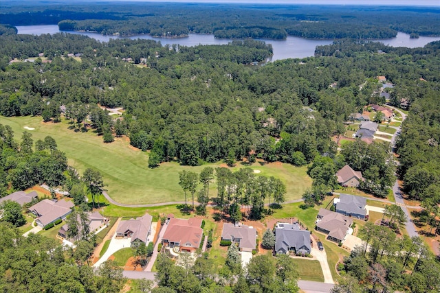 267 Fairway Dr, Mccormick, SC 29835 - aerial overview of property's location featuring a large body of water, a heavily wooded area, nearby suburban area, and a golf club