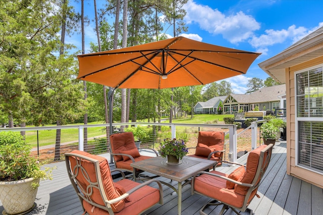 267 Fairway Dr, Mccormick, SC 29835 - wooden deck with a yard